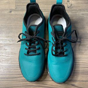 Bronax Mens Green with Black Lace Up Athletic Sneakers Shoes Size 12?